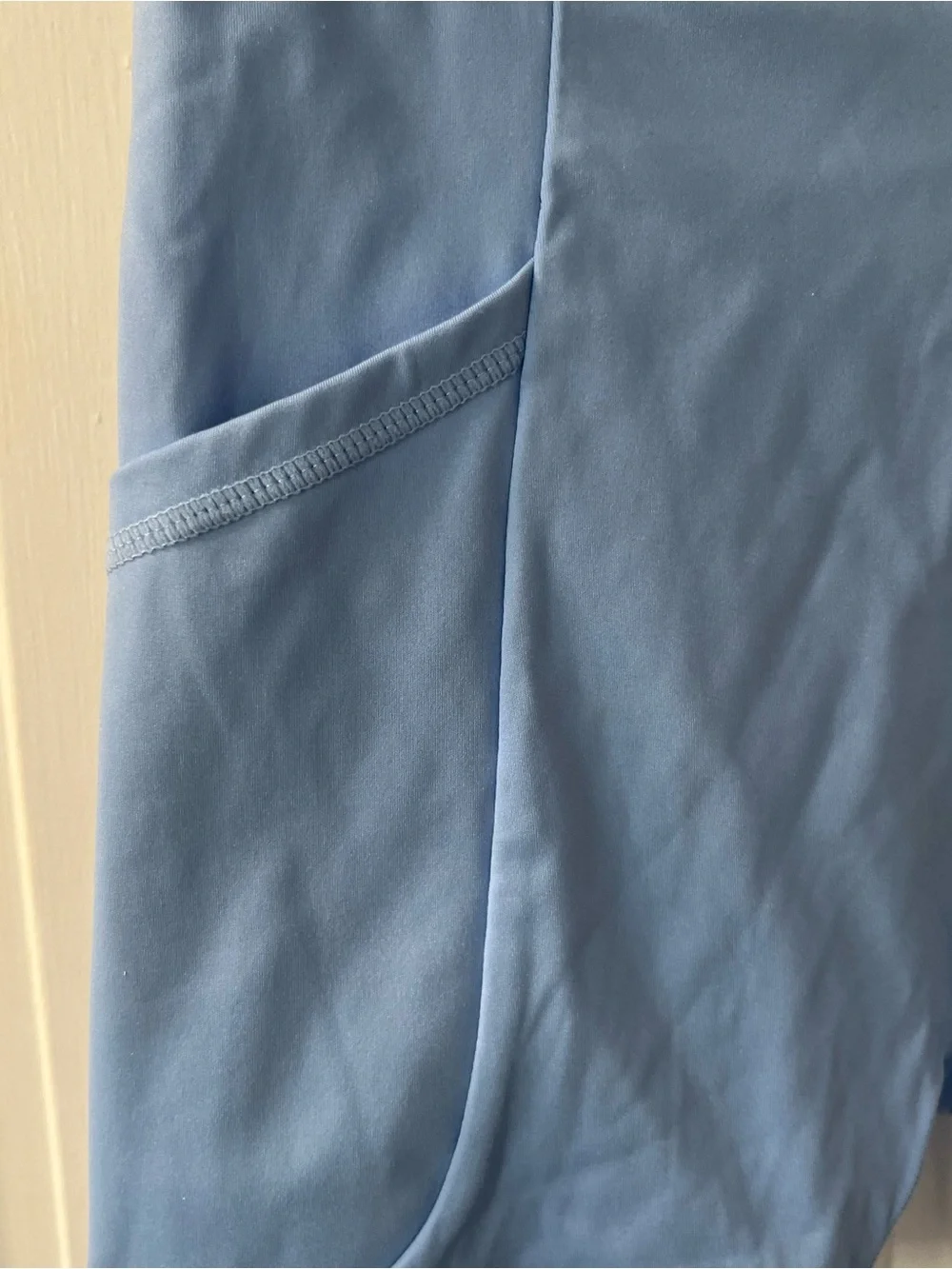 AYBL Sky Blue Performance Bra & High-Waist Shorts Set. Size Small